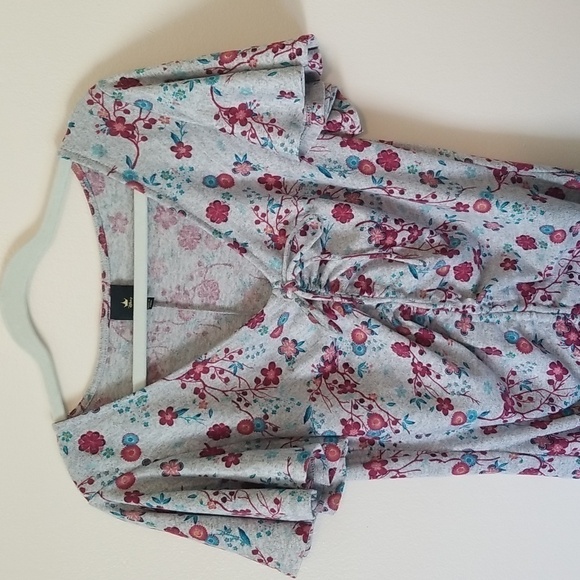 Disney Princess V Neck Knit Dress Gray Pink XLarge - Picture 2 of 8